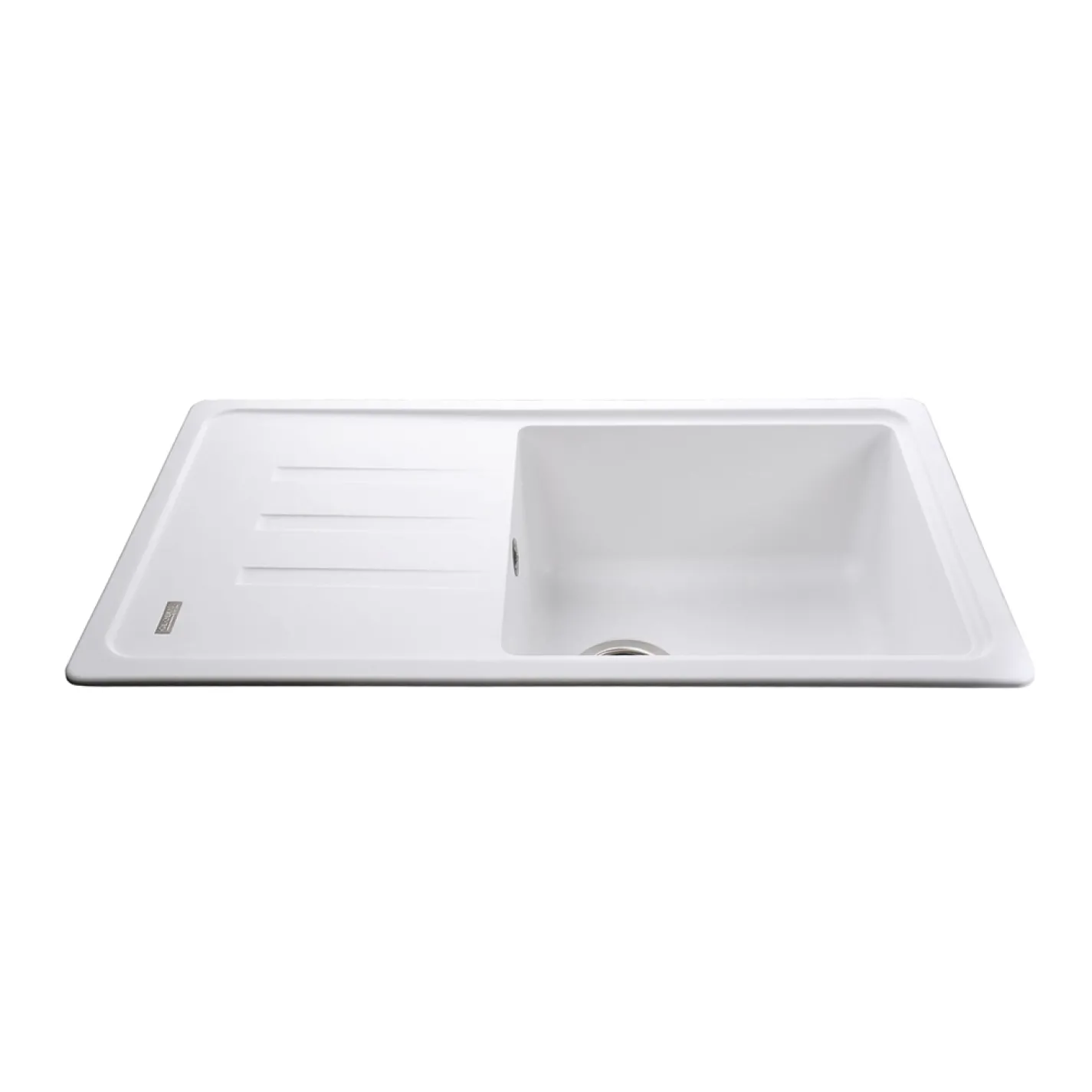 Гранітна мийка Globus Lux LUGANO 780х435-А0007, білий - Фото 3